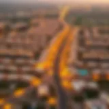 Aerial view of Al Dhaher Al Ain showcasing residential developments