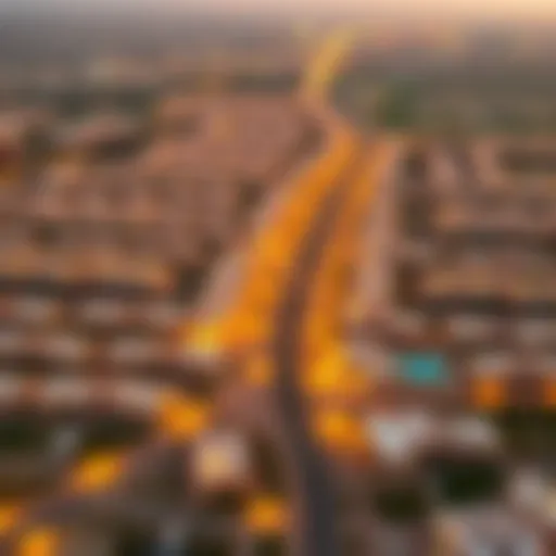 Aerial view of Al Dhaher Al Ain showcasing residential developments