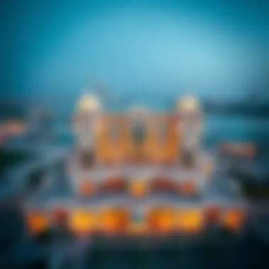Architectural Marvel of Al Khail Gate Aerial view of Al Khail Gate showcasing its architectural beauty