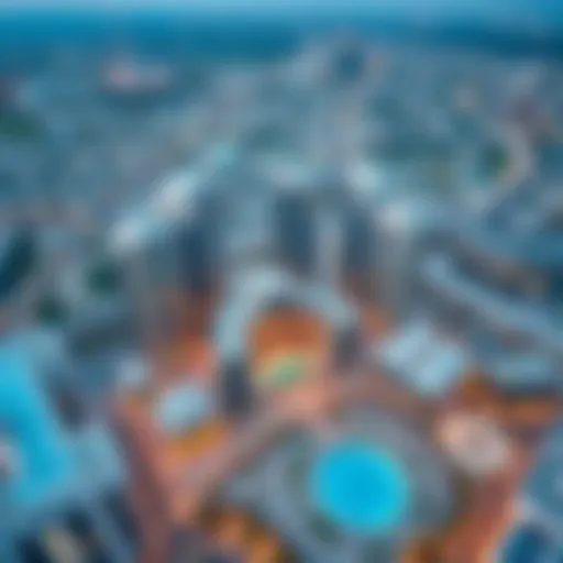 Aerial view of Al Mamsha Alef showcasing modern architecture