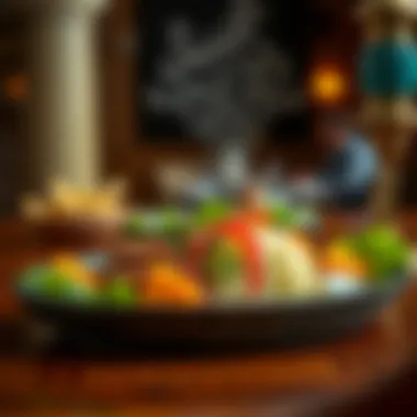 Traditional Emirati Flavors A vibrant dish showcasing traditional Emirati cuisine