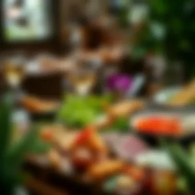 Global Culinary Offerings An international platter representing diverse culinary styles