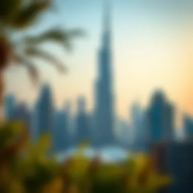 Modern skyline of Dubai featuring Burj Khalifa