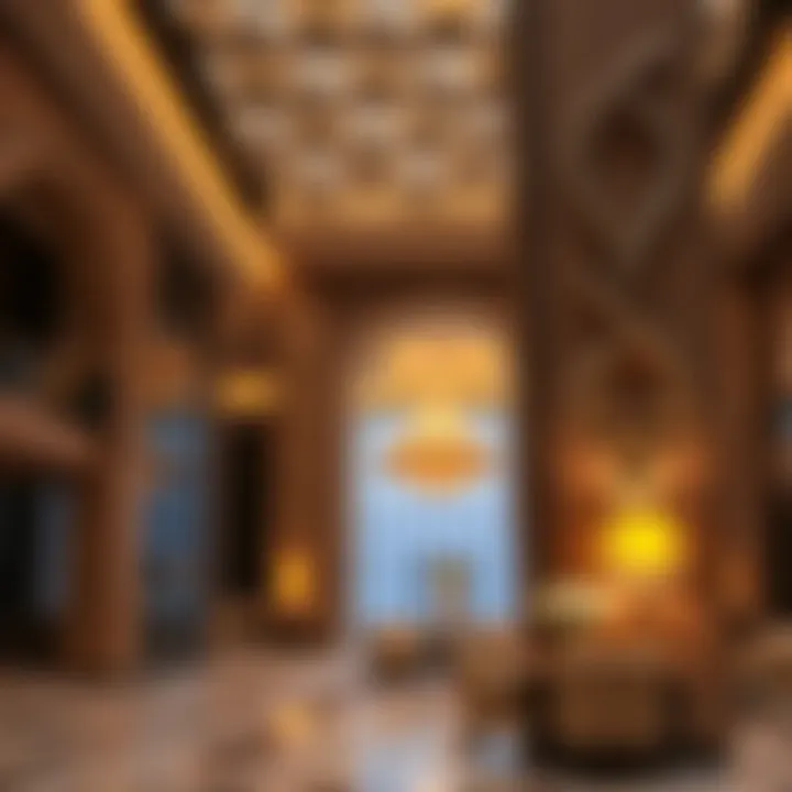 Architectural details showcasing the design features of Al Fajer Tower