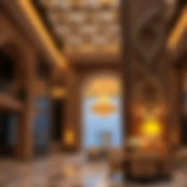 Intricate Design Elements of Al Fajer Tower Architectural details showcasing the design features of Al Fajer Tower