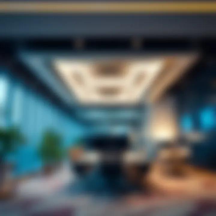 Interior shot of a contemporary office space within the center