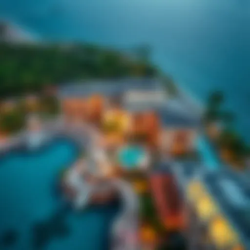Aerial view showcasing the architectural elegance of Gardenia Bay