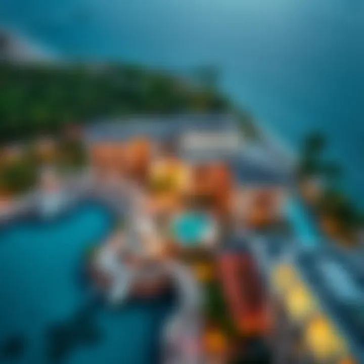 Aerial view showcasing the architectural elegance of Gardenia Bay
