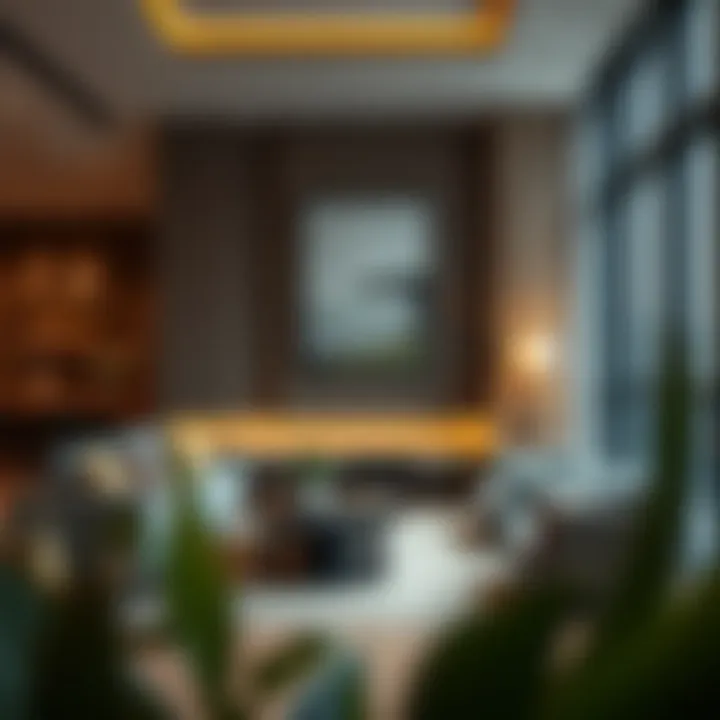 Stylish interiors of Rove Hotel Apartments showcasing modern design elements