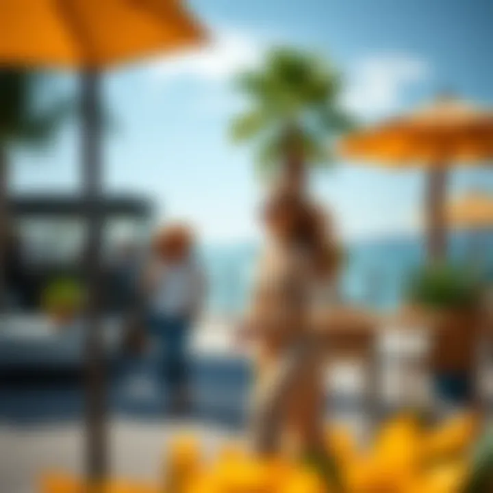 Vibrant lifestyle scenes around The Cove's waterfront