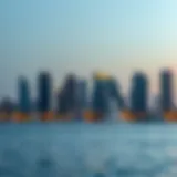 Stunning skyline view of The Cove at Dubai Creek Harbour