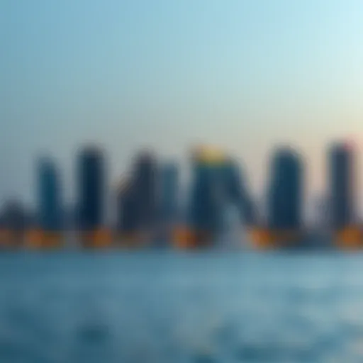 Stunning skyline view of The Cove at Dubai Creek Harbour