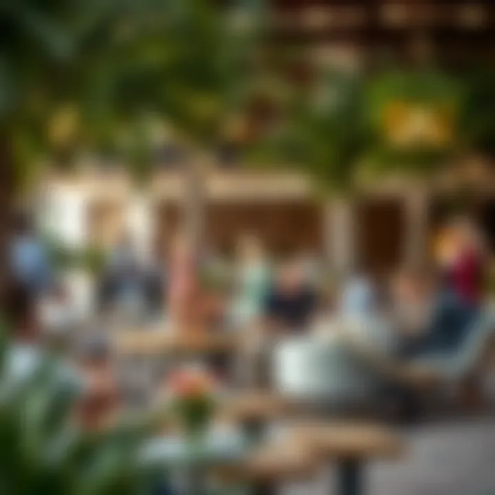 Community gathering area highlighting social interactions and lifestyle in Jumeirah Village