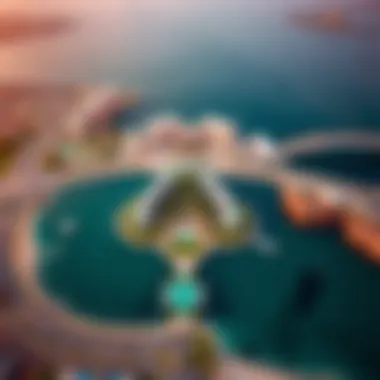 Aerial Perspective of Palm Jumeirah Aerial view showcasing the layout and beauty of the Palm Jumeirah