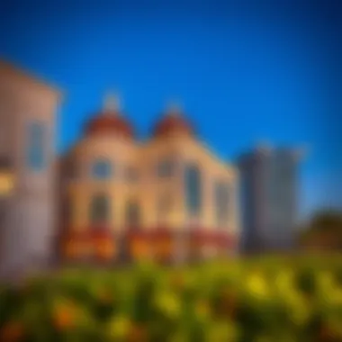 Architectural Elegance at The Pointe Architectural details of the luxurious dining establishments along the promenade