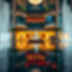 Scenic view of the Fountain Walk with vibrant reflections on water