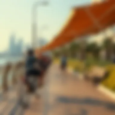 Recreational activities available on Dubai's walkways