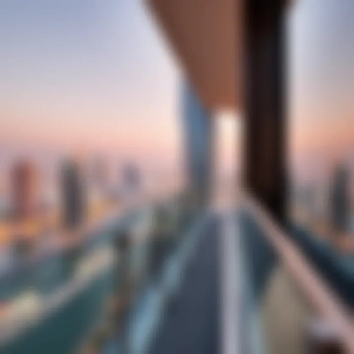 Panoramic view of Dubai Marina from La Riviera Tower