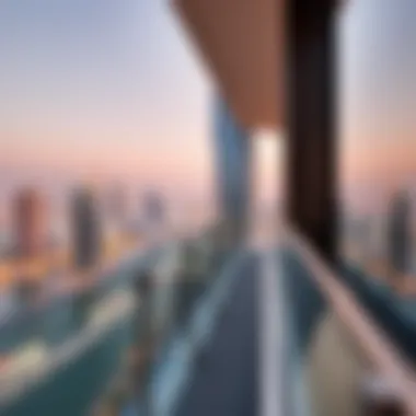 Panoramic Dubai Marina View from La Riviera Tower Panoramic view of Dubai Marina from La Riviera Tower