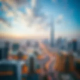 Aerial view of Dubai skyline showcasing modern architecture