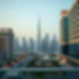 An architectural view of iconic Dubai skyline representing real estate