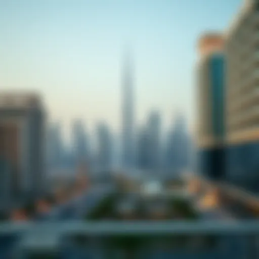 An architectural view of iconic Dubai skyline representing real estate