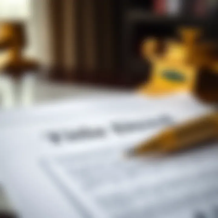 Close-up of legal documents essential for property ownership