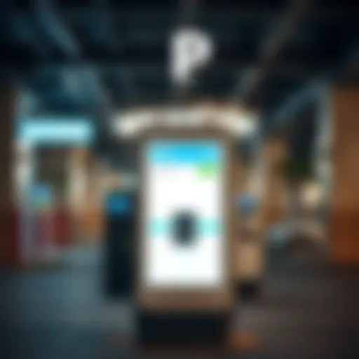 Modern parking payment kiosk in Dubai